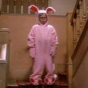 pink nightmare bunny suit
